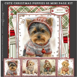 Cute Christmas Puppies 03 Mini Page Kit