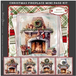 Christmas Fireplace Mini Page Kit