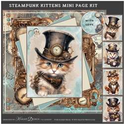 Steampunk Kittens Mini Page Kit 