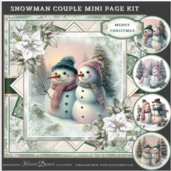 Snowman Couple Mini Page Kit