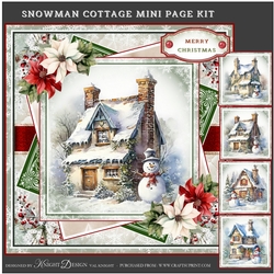 Snowman Cottage Mini Page Kit