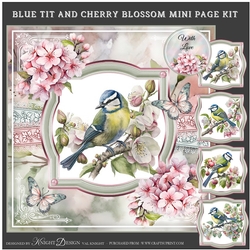 Blue Tit And Cherry Blossom Mini Page Kit