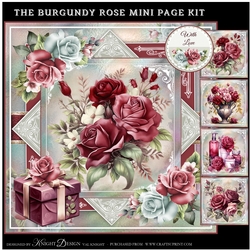 The Burgundy Rose Mini Page Kit