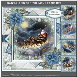 Santa And Sleigh Mini Page Kit