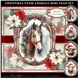 Christmas Farm Animals Mini Page Kit