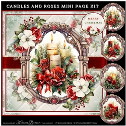 Candles And Roses Mini Page Kit