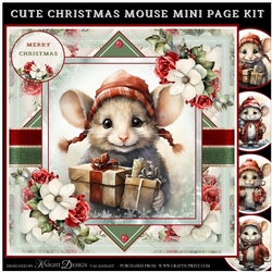Cute Christmas Mouse Mini Page Kit
