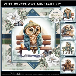 Cute Winter Owl Mini Page Kit