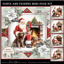 Santa And Friends Mini Page Kit