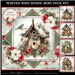 Winter Bird House Mini Page Kit