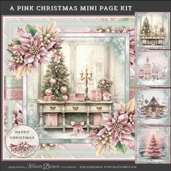 A Pink Christmas Mini Page Kit