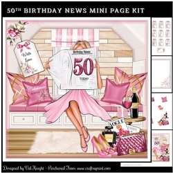 50th Birthday News Mini Page Kit
