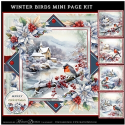 Winter Birds Mini Page Kit