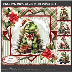 Festive Dinosaur Mini Page Kit