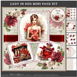 Lady In Red Mini Page Kit