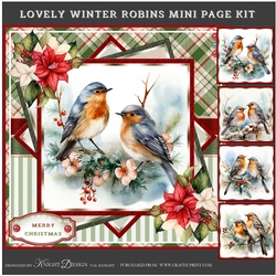 Lovely Winter Robins Mini Page Kit