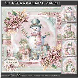 Cute Snowman Mini Page Kit
