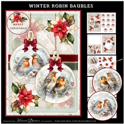 Winter Robin Baubles Mini Page Kit