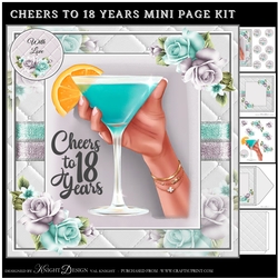 Cheers To 18 Years Mini Page Kit