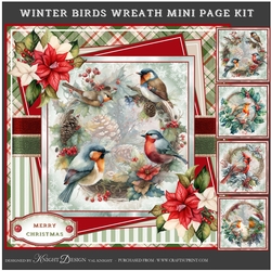 Winter Birds Wreath Mini Page Kit