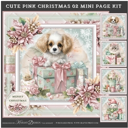 Cute Pink Christmas 02 Mini Page Kit