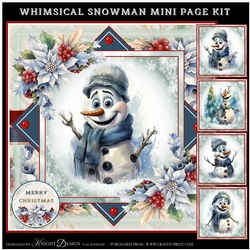 Whimsical Snowman Mini Page Kit 