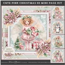 Cute Pink Christmas 03 Mini Page Kit