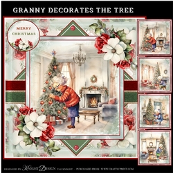 Granny Decorates The Tree Mini Page Kit