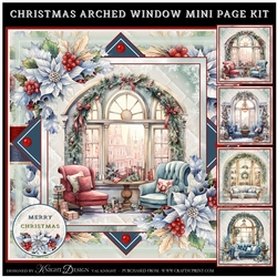 Christmas Arched Window Mini Page Kit