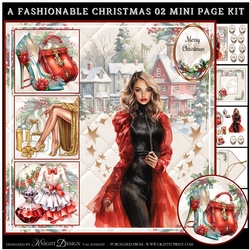 A Fashionable Christmas 02 Mini Page Kit
