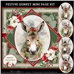 Festive Donkey Mini Page Kit