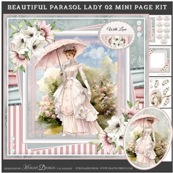 Beautiful Parasol Lady 02 Mini Page Kit