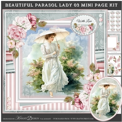 Beautiful Parasol Lady 03 Mini Page Kit