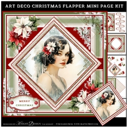 Art Deco Christmas Flapper Mini Page Kit