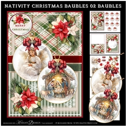 Nativity Christmas Baubles 02 Mini Page Kit