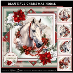 Beautiful Christmas Horse Mini Page Kit
