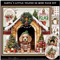 Santas Little Yelper 02 Mini Page Kit