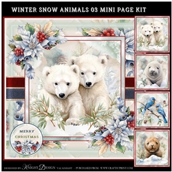 Winter Snow Animals 03 Mini Page Kit 