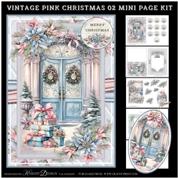 Vintage Pink Christmas 02 Mini Page Ki