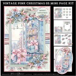 Vintage Pink Christmas 03 Mini Page Kit