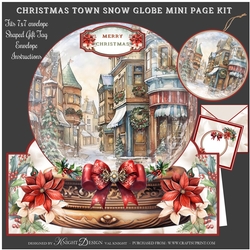 Christmas Town Snow Globe Shaped Mini Page Kit