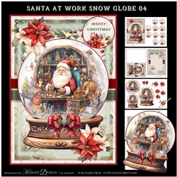 Santa At Work Snow Globe 04 Mini Page Kit