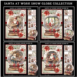 Santa At Work Snow Globe Collection