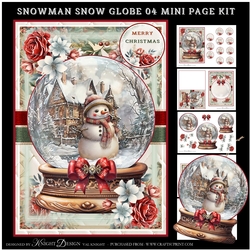 Snowman Snow Globe 04 Mini Page Kit