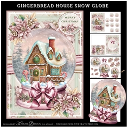 Gingerbread House Snow Globe Mini Page Kit