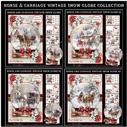 Horse And Carriage Vintage Snow Globe Collection