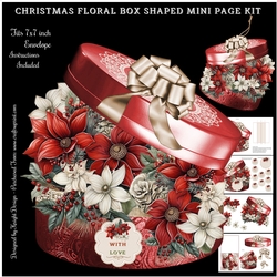 Christmas Floral Box Shaped Mini Page Kit