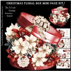 Christmas Floral Box 02 Shaped Mini Page Kit