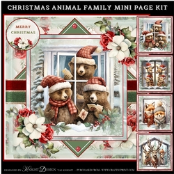 Christmas Animal Family Mini Page Kit