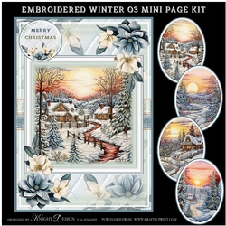 Embroidered Winter 03 Mini Page Kit